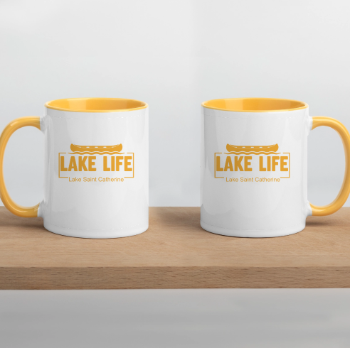 LAKE LIFE Ceramic Accented Mug | Add Your Lake's Name