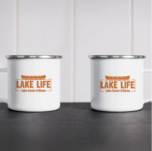 LAKE LIFE Enamel Mug | Add Your Lake's Name