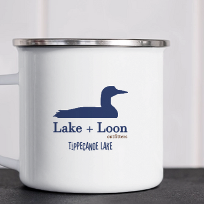 Lake + Loon Signature Enamel Mug | Add Your Lake's Name