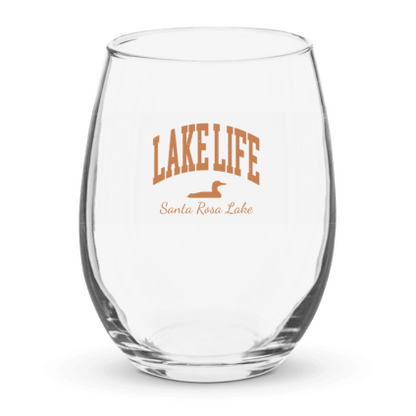 LAKE LIFE Stemless Wine Glass (15 oz) | Add Your Lake's Name