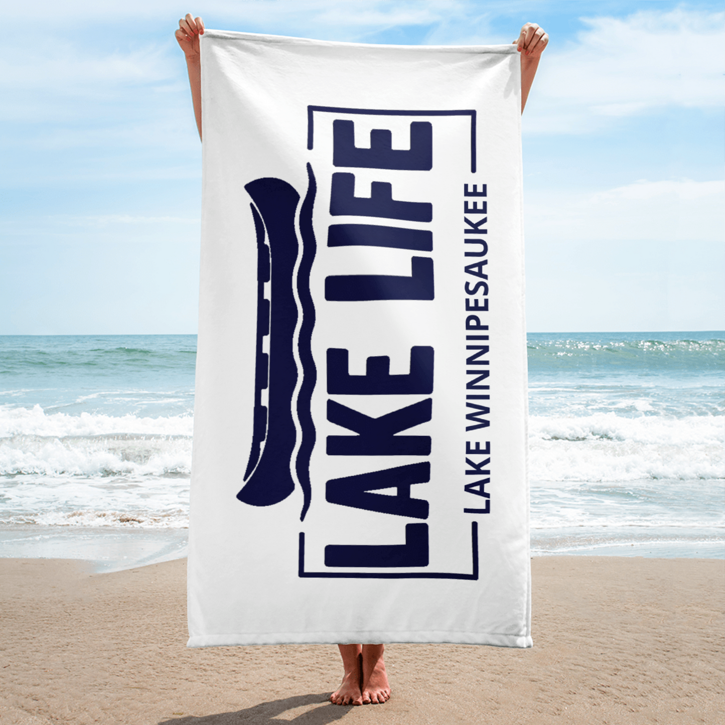 LAKE LIFE Beach + Boat Towel |Add Your Lake's Name